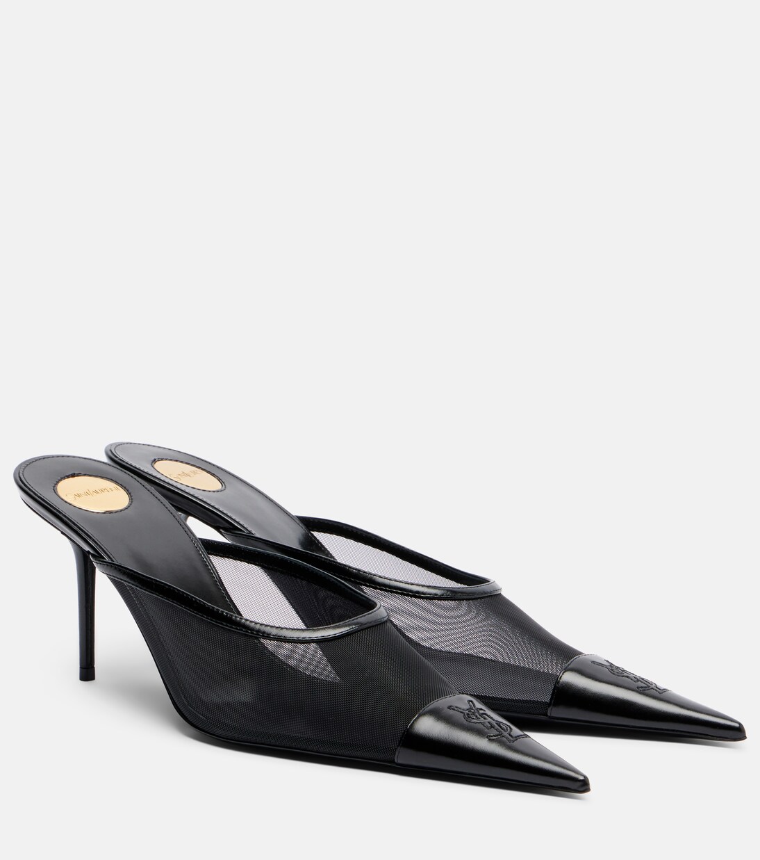 Mules Renée aus Mesh und Leder | Saint Laurent