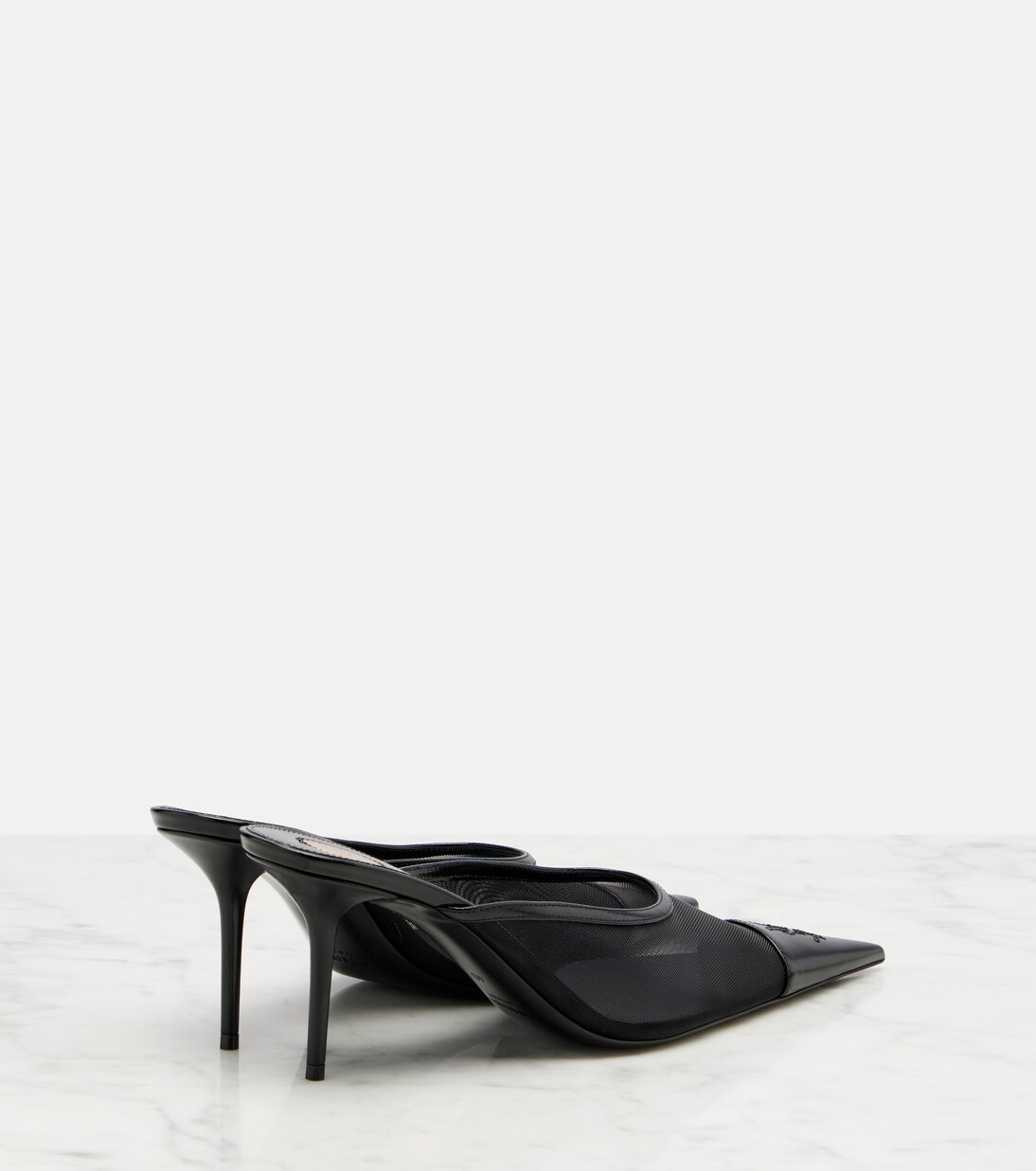 Mules Renée aus Mesh und Leder | Saint Laurent