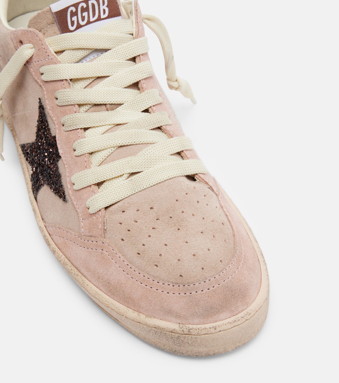 Zapatillas Ball Star de ante con glitter | Golden Goose