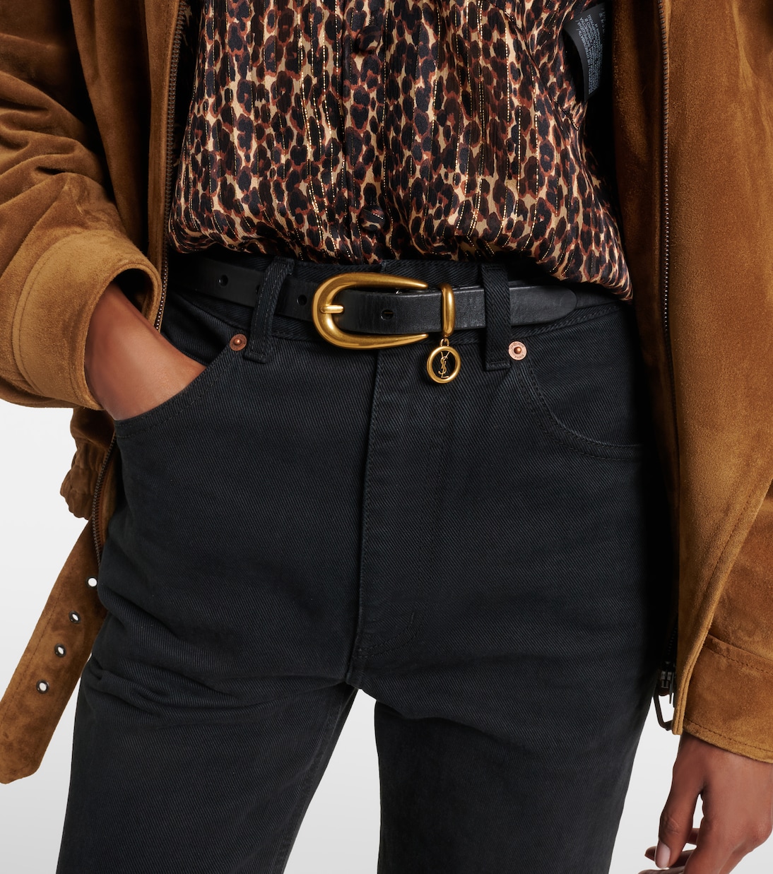 Cassandre leather belt | Saint Laurent