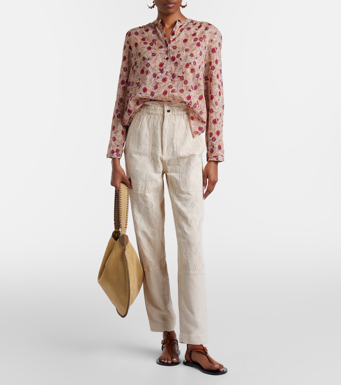 Kylea broderie anglaise straight jeans | Marant Etoile
