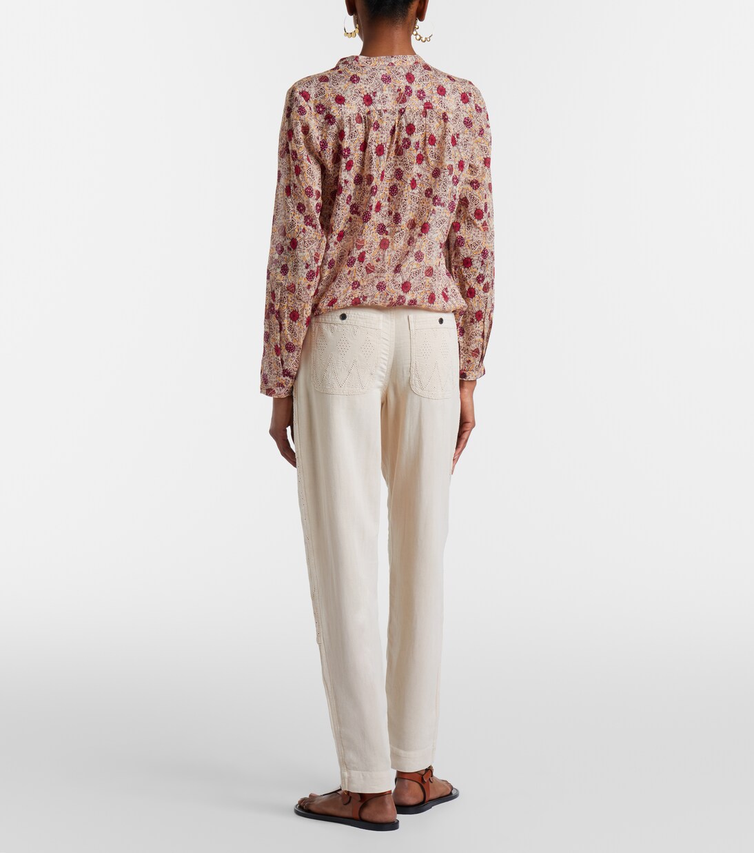 Kylea broderie anglaise straight jeans | Marant Etoile
