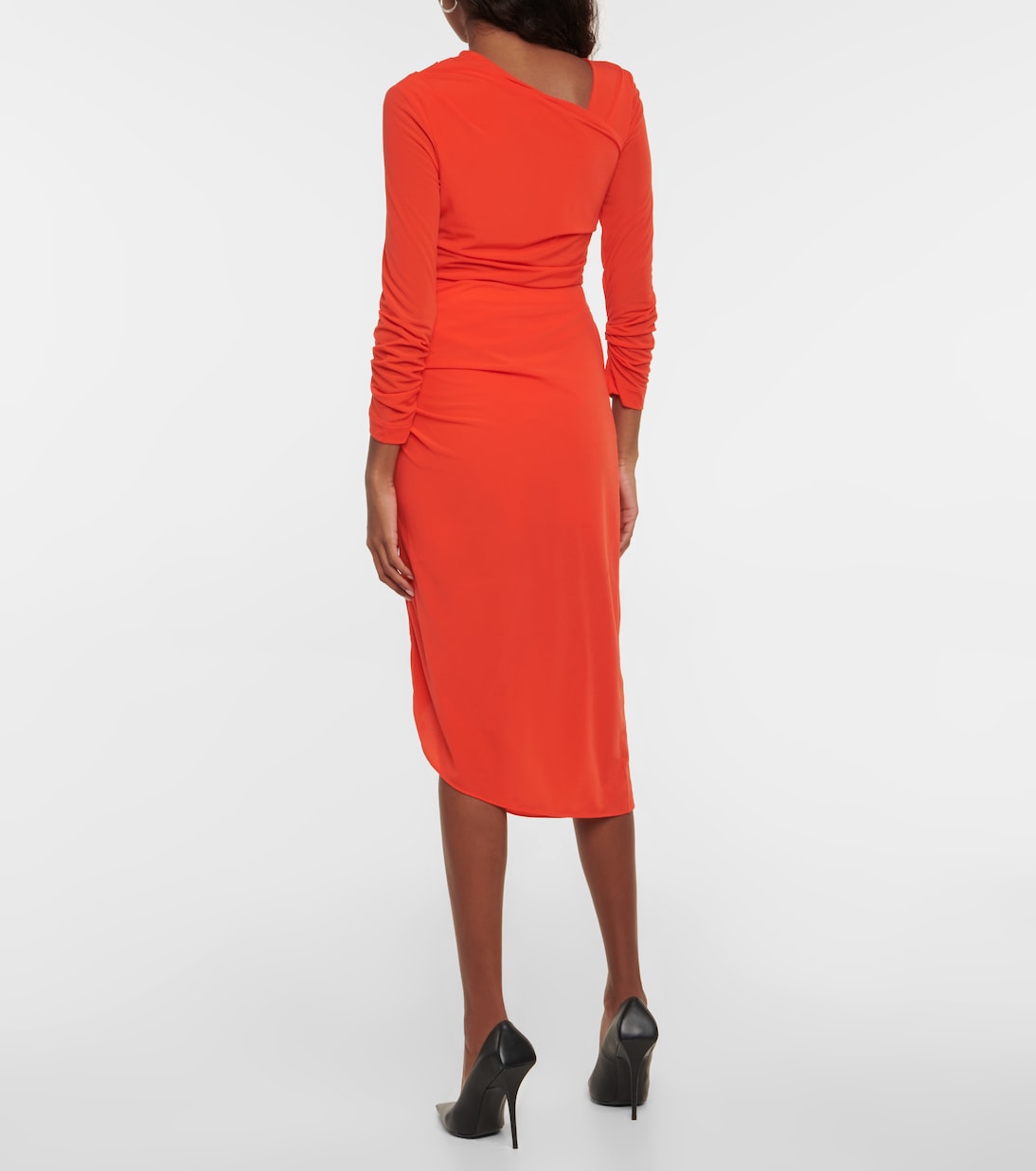 Geraffter Midirock aus Jersey | Helmut Lang