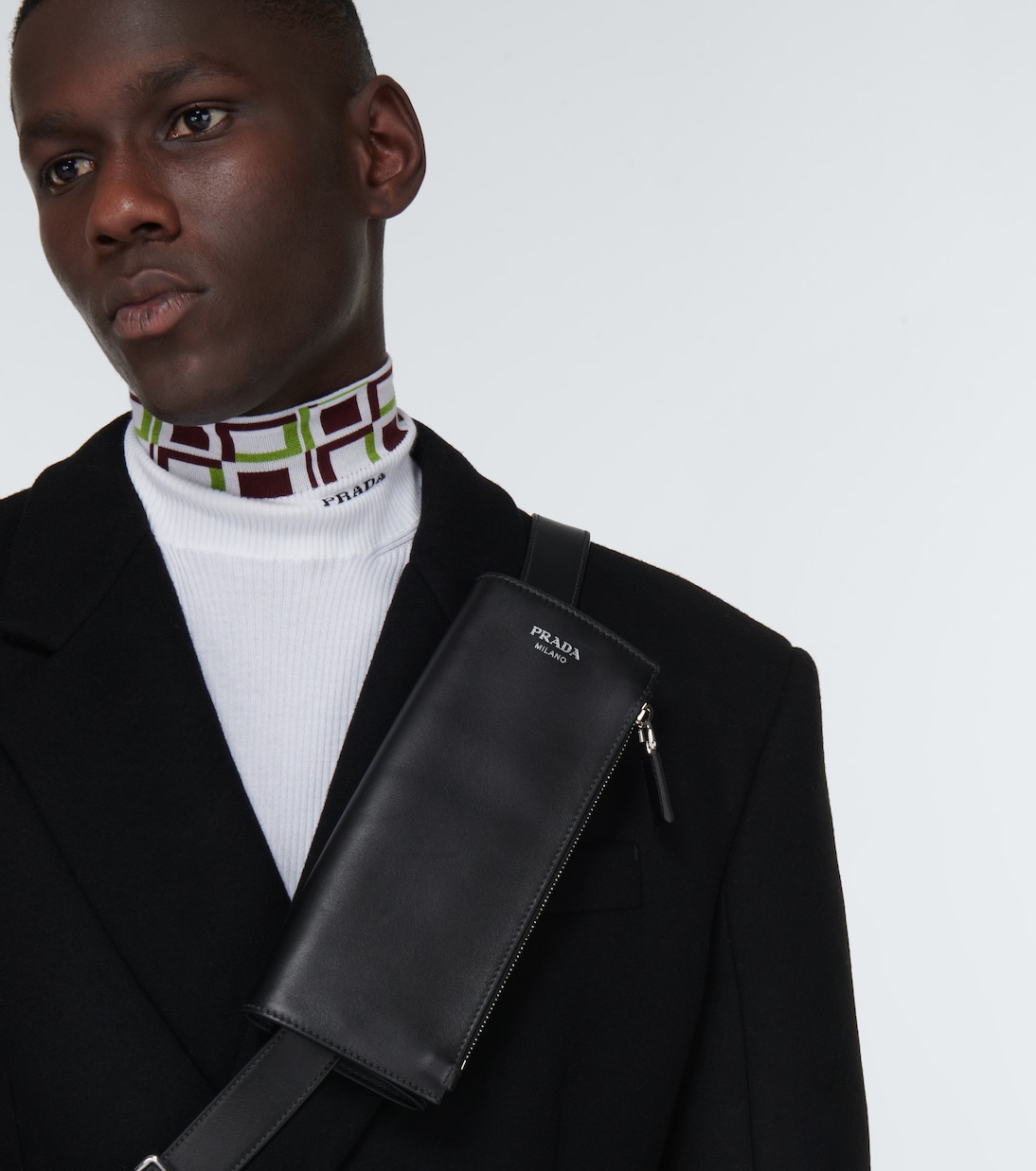 Triangle Saffiano leather shoulder bag | Prada