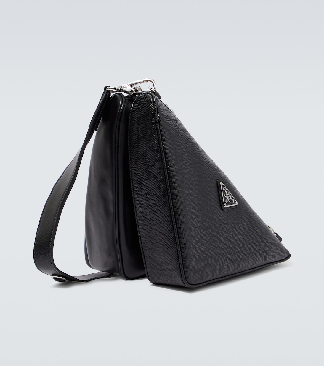 Triangle Saffiano leather shoulder bag | Prada