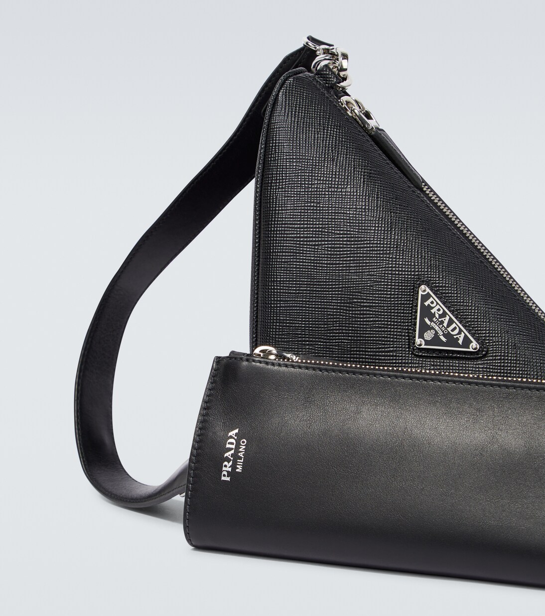 Triangle Saffiano leather shoulder bag | Prada