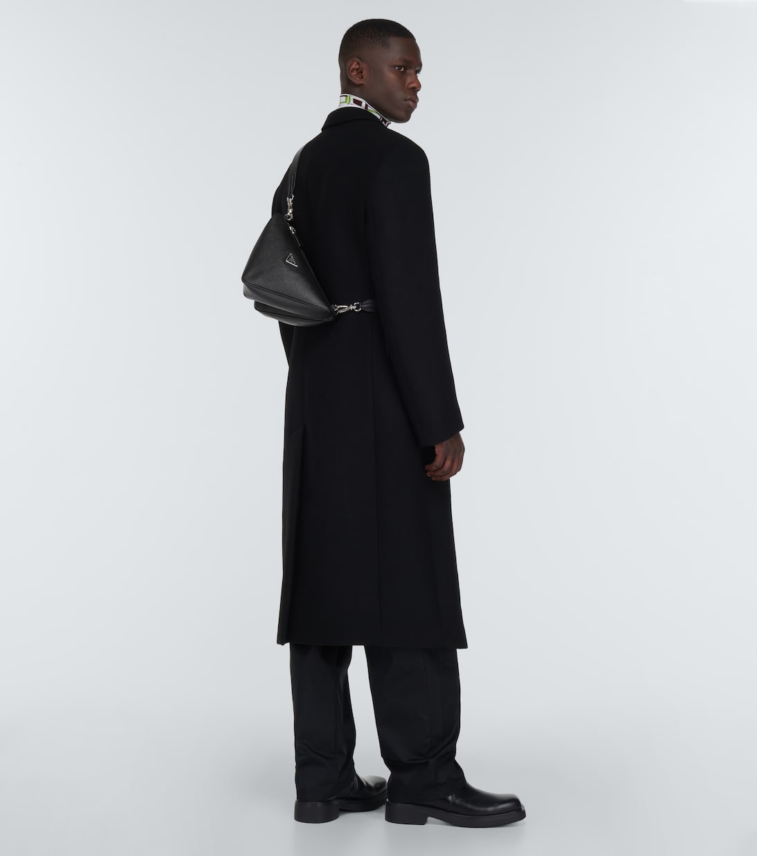 Triangle Saffiano leather shoulder bag | Prada