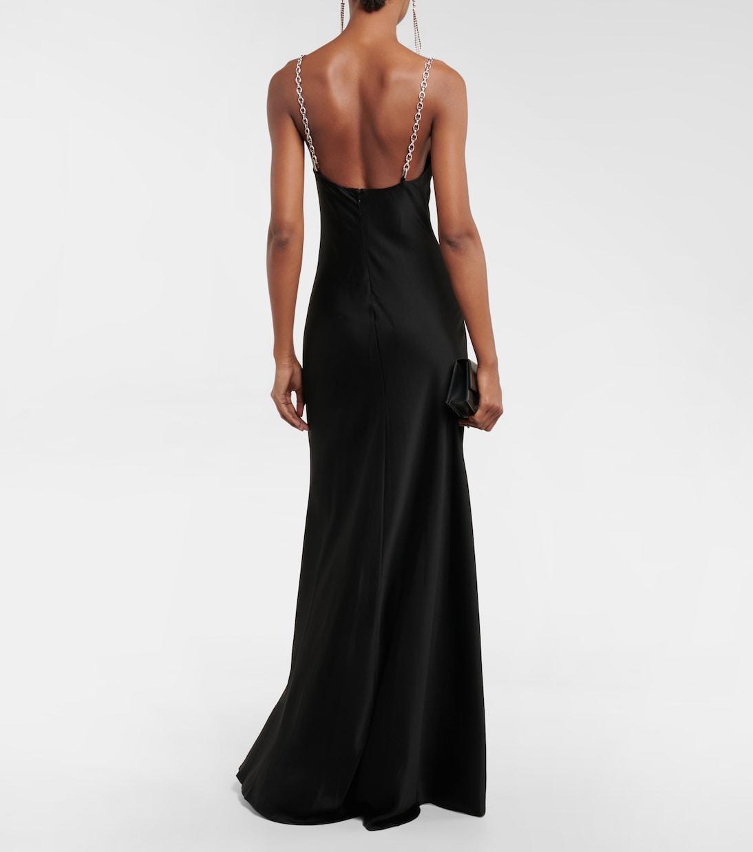 Robe longue Finley en satin à ornements | Simkhai