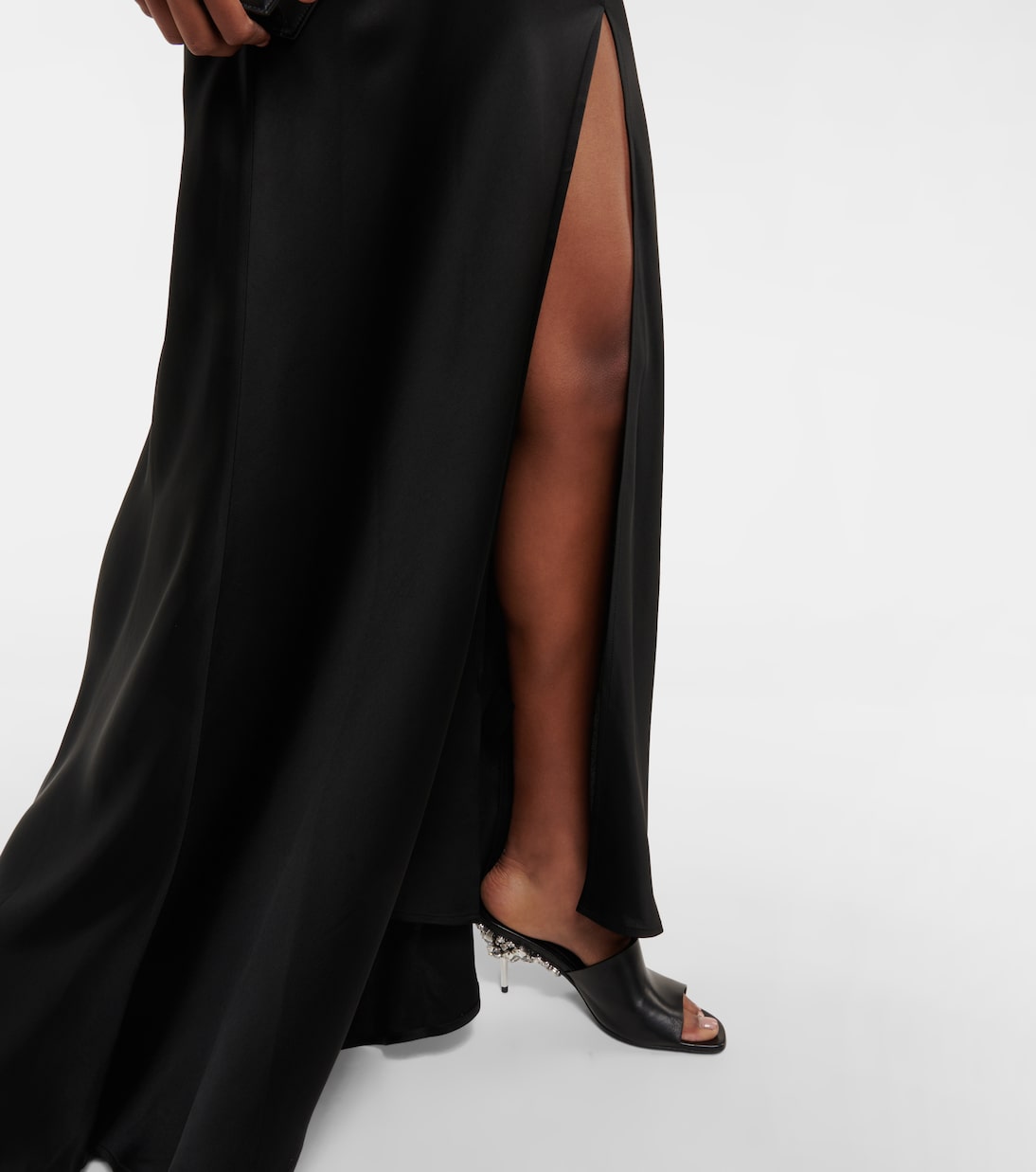 Robe longue Finley en satin à ornements | Simkhai