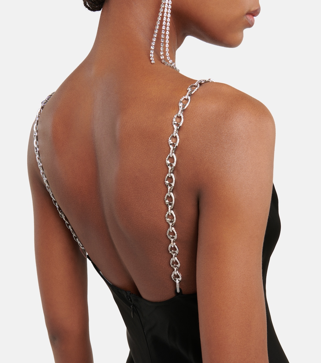 Robe longue Finley en satin à ornements | Simkhai