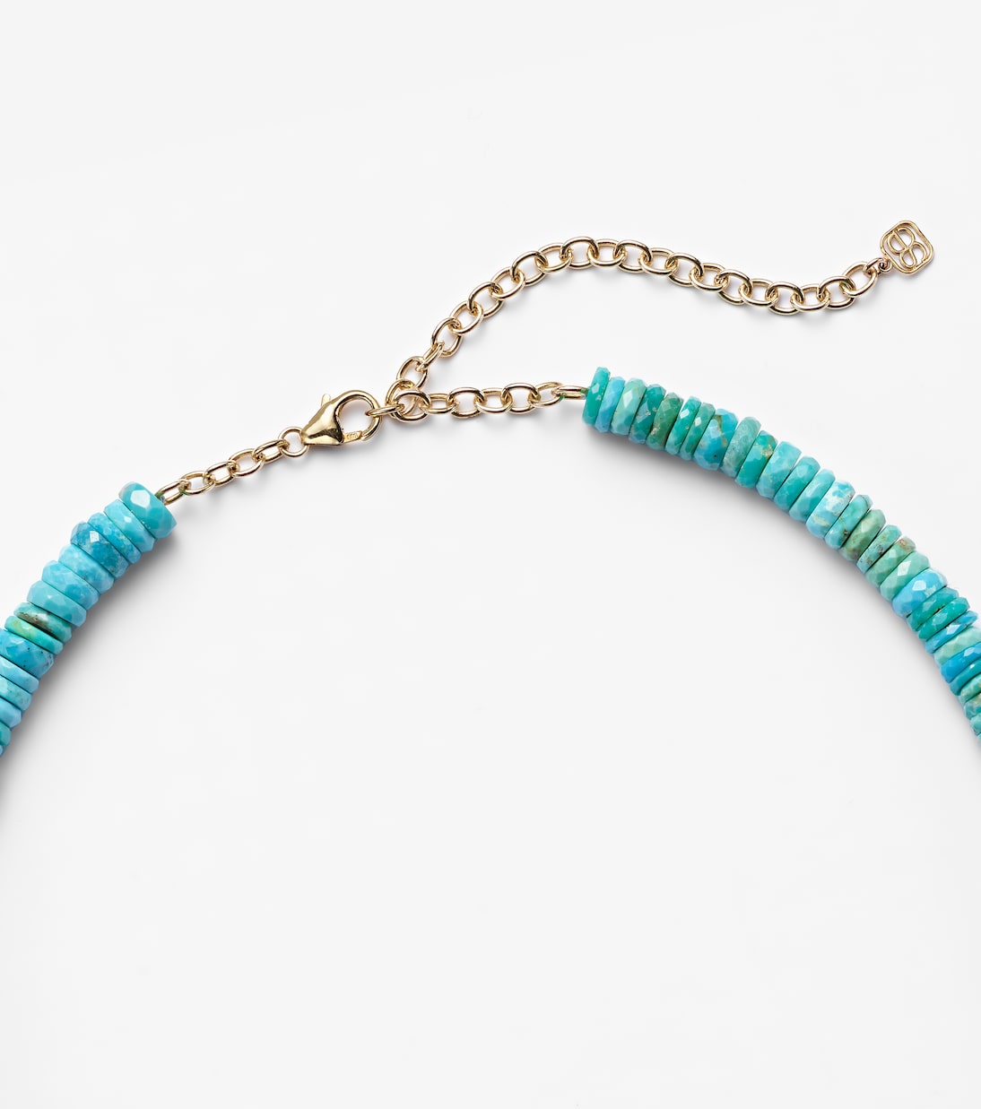 Halskette Daisy aus Türkis mit 14kt Gelbgold (585/1000) und Diamanten | Sydney Evan