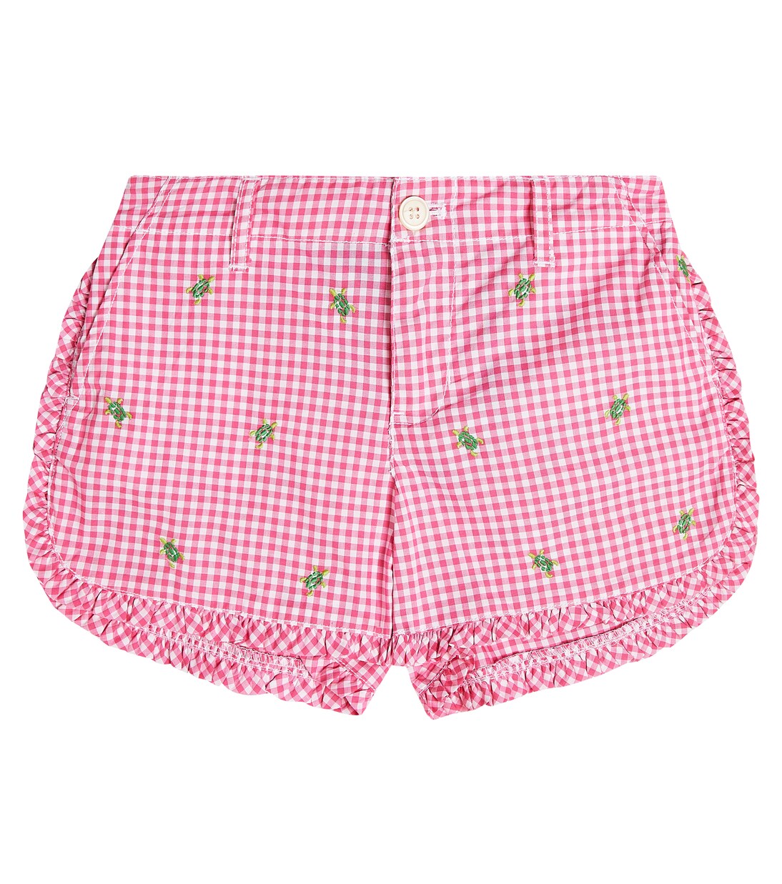 Gingham embroidered cotton shorts | Polo Ralph Lauren Kids
