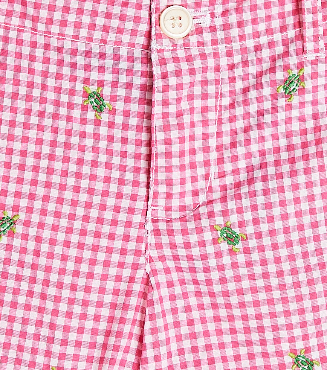 Gingham embroidered cotton shorts | Polo Ralph Lauren Kids