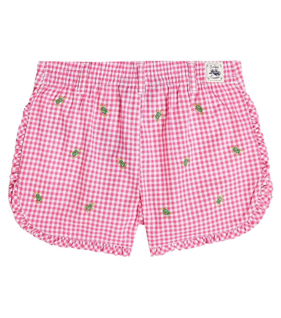 Gingham embroidered cotton shorts | Polo Ralph Lauren Kids