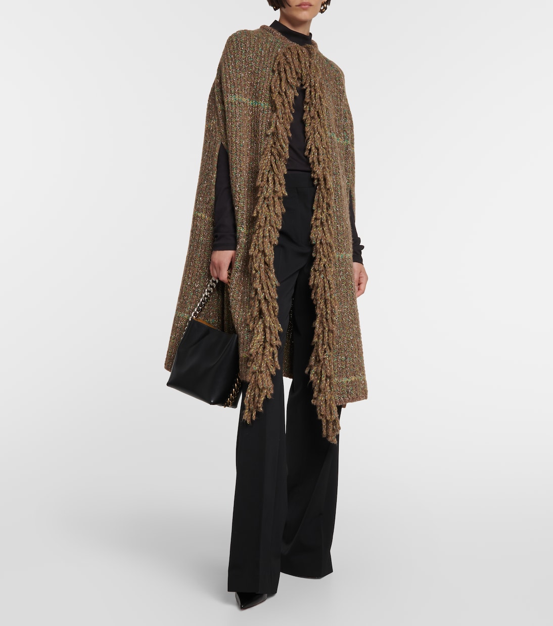 Poncho en coton et laine mélangés | Stella McCartney