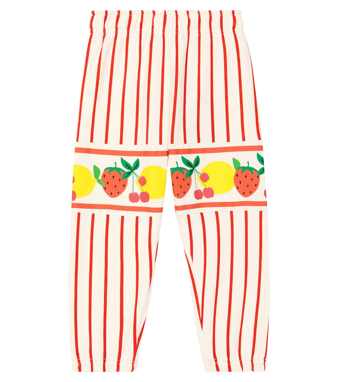Fruits Stripe cotton sweatpants | Mini Rodini