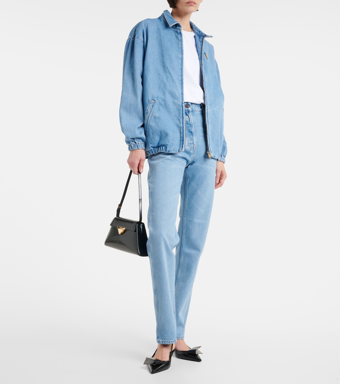 Logo denim jacket | Prada