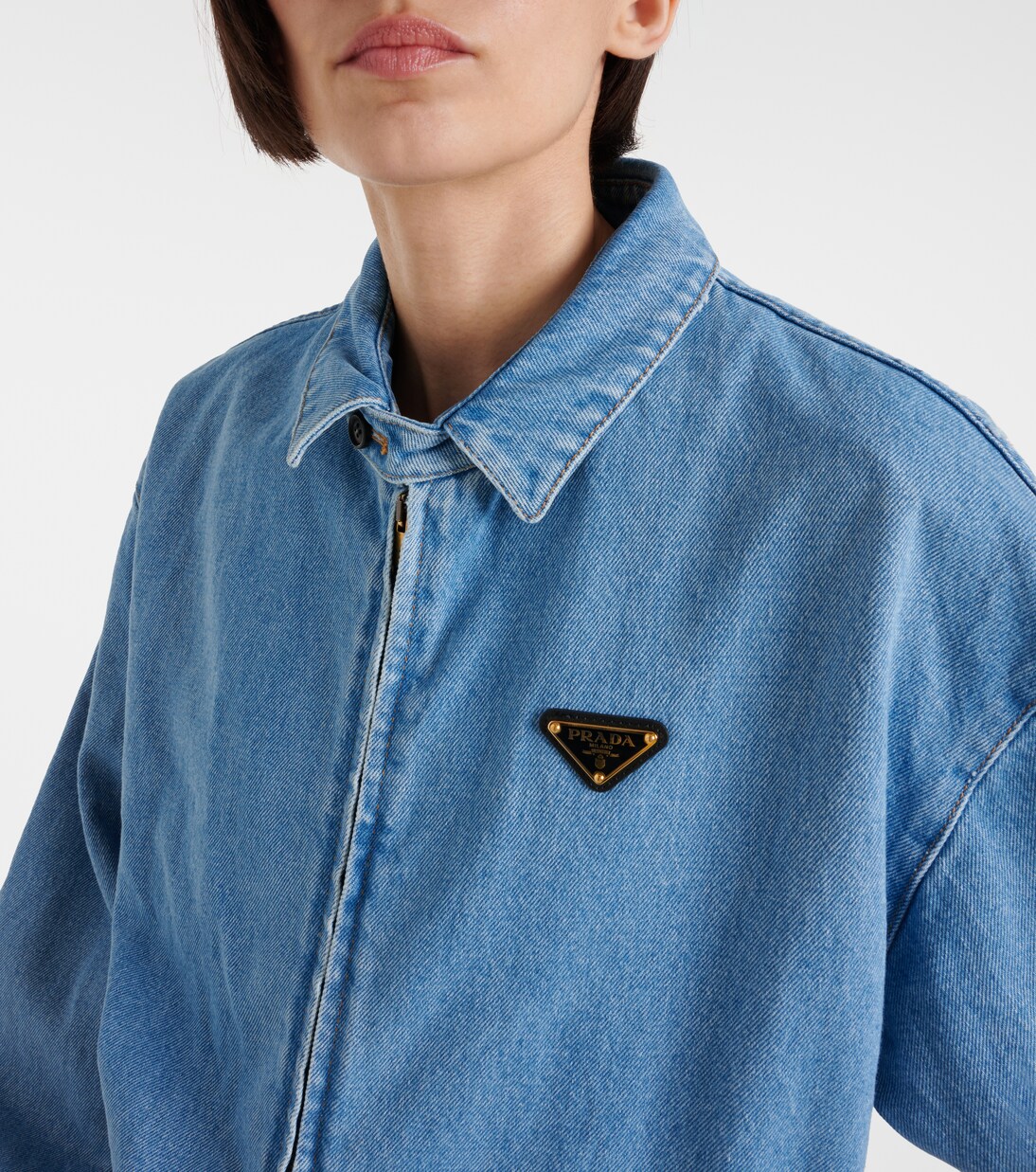 Logo denim jacket | Prada