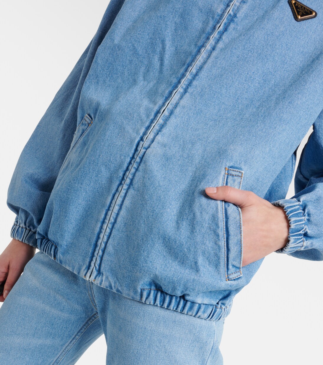 Logo denim jacket | Prada