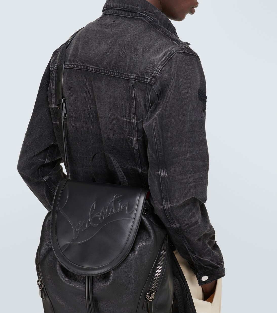 Explorafunk logo leather backpack | Christian Louboutin