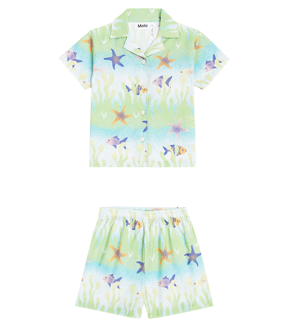 Baby - Camicia Eyou e shorts Solar in cotone con stampa | Molo