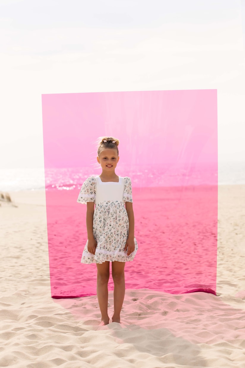 Robe en coton mélangé à fleurs | Patachou