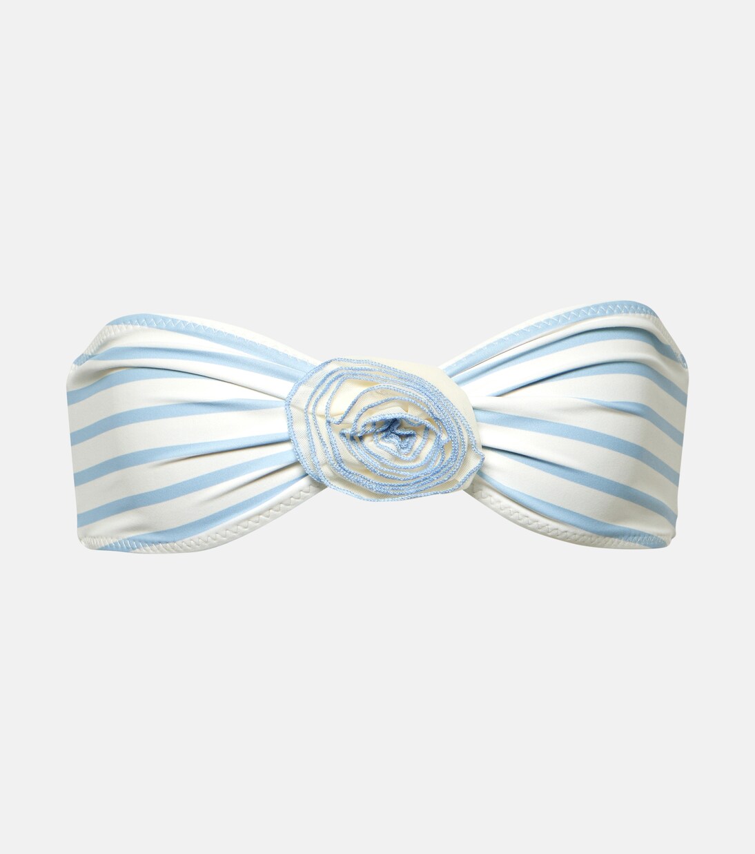 Rose floral-appliqué bandeau bikini top | Same