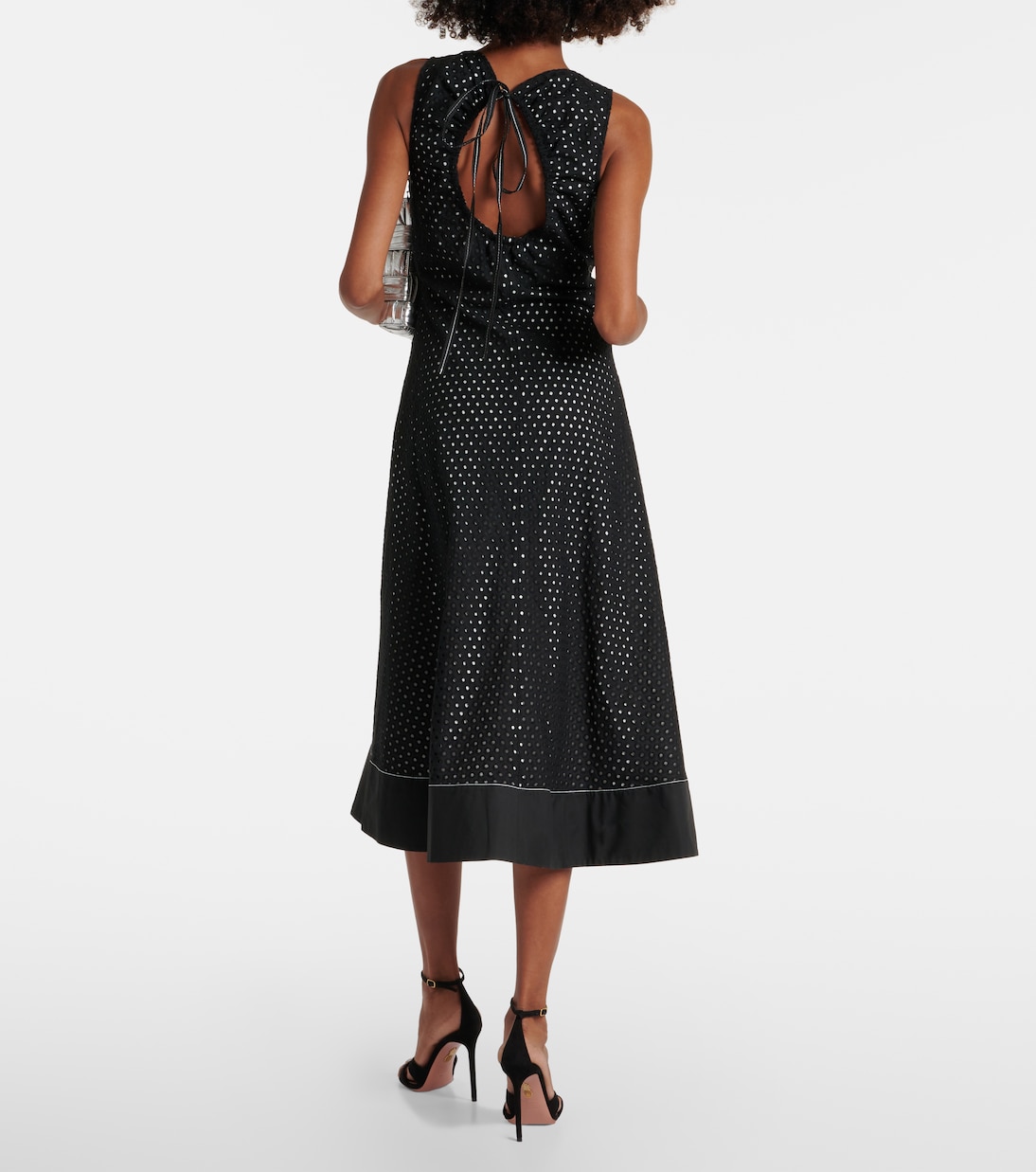 White Label - Abito midi Juno in misto cotone sangallo | Proenza Schouler