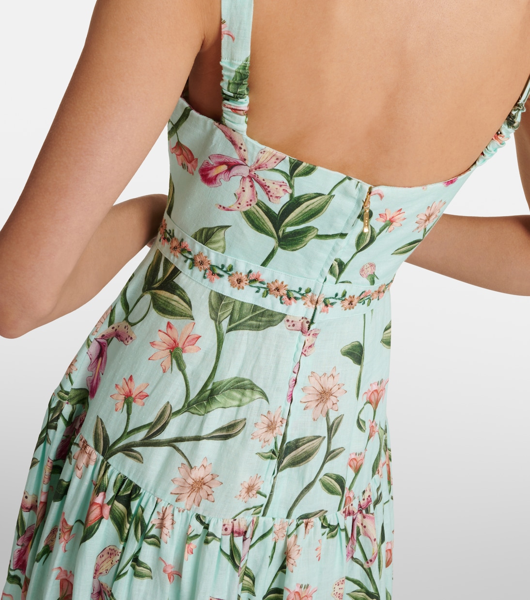 Robe longue Lima en coton à fleurs | Agua by Agua Bendita