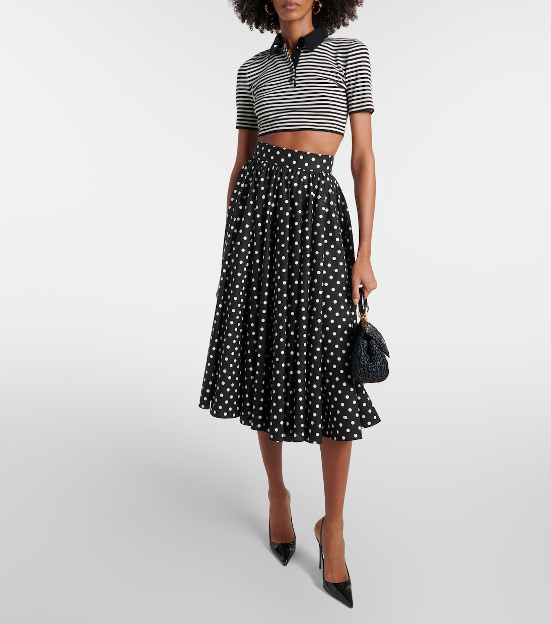 Cropped-Polohemd aus Wolle | Dolce&Gabbana