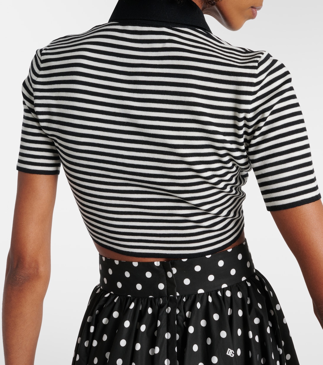 Cropped-Polohemd aus Wolle | Dolce&Gabbana