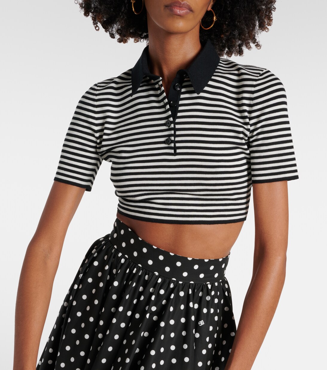 Cropped-Polohemd aus Wolle | Dolce&Gabbana