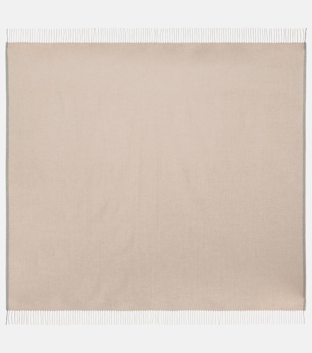 Plaid in cashmere con frange | Brunello Cucinelli