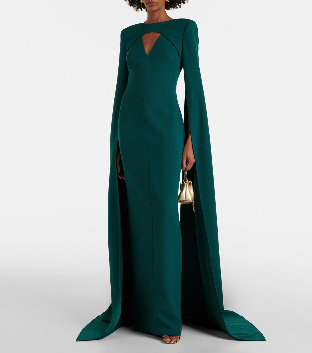 Robe longue Sarita en crêpe | Safiyaa