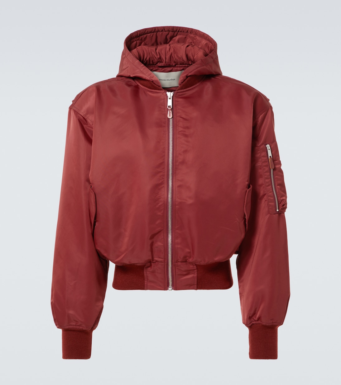 Technical satin bomber jacket | Entire Studios