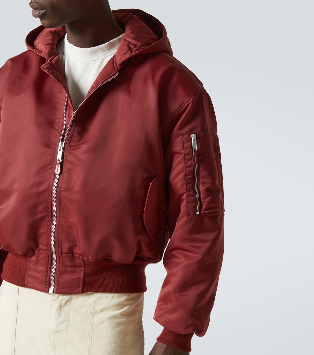 Technical satin bomber jacket | Entire Studios