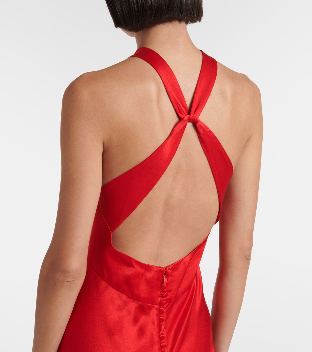 Robe longue Losanna en satin | Rixo