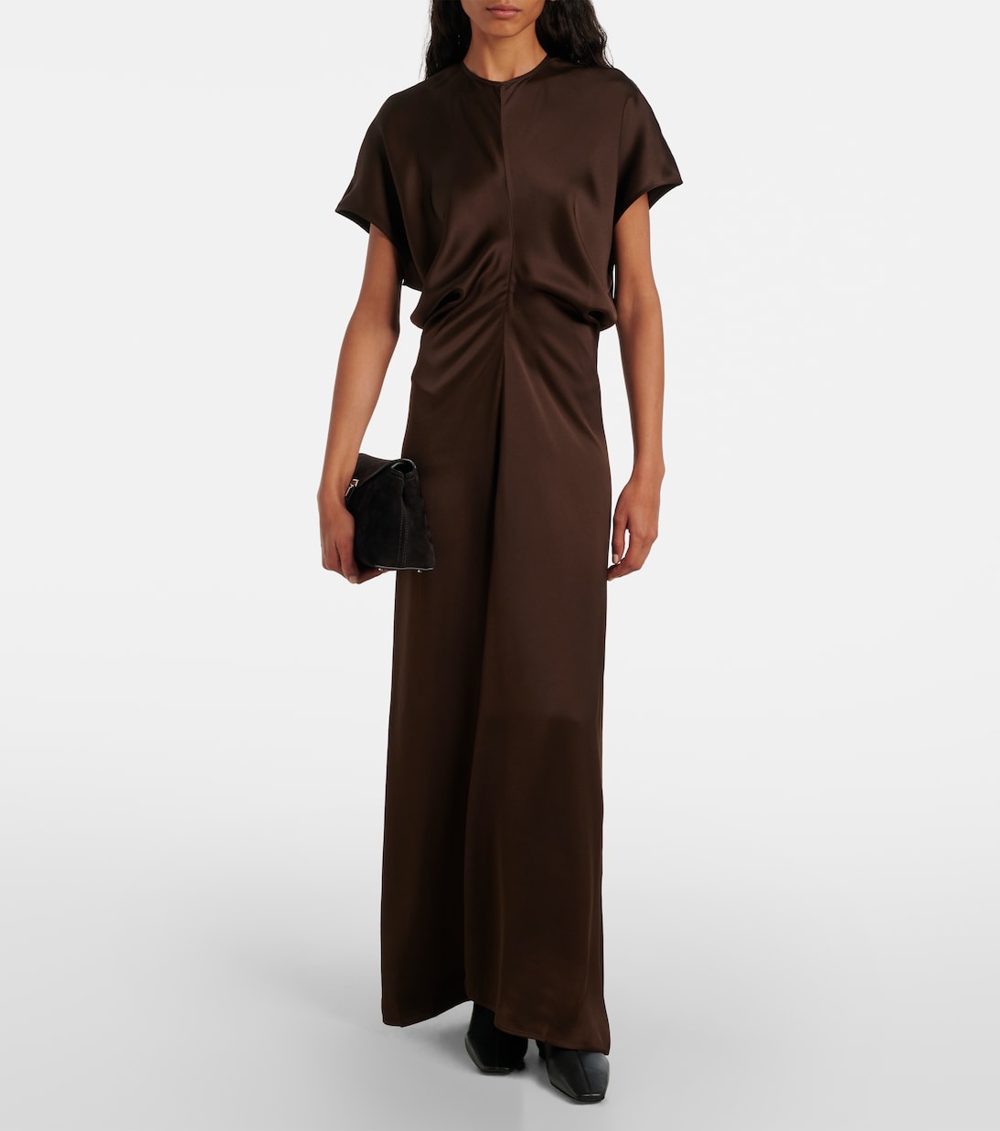 Draped satin maxi dress | Toteme