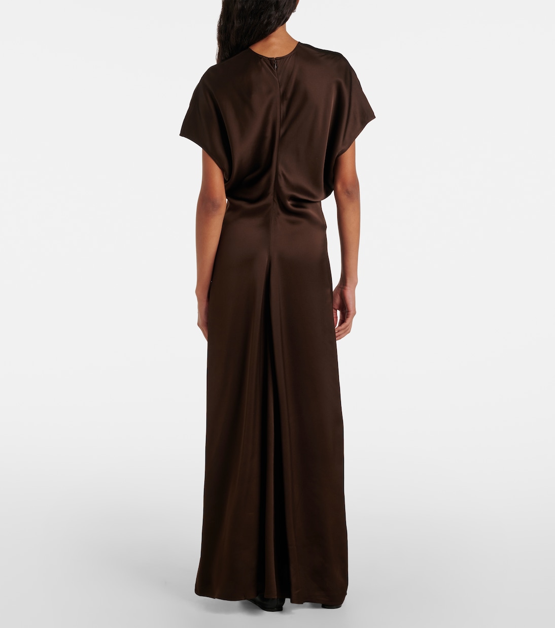 Draped satin maxi dress | Toteme