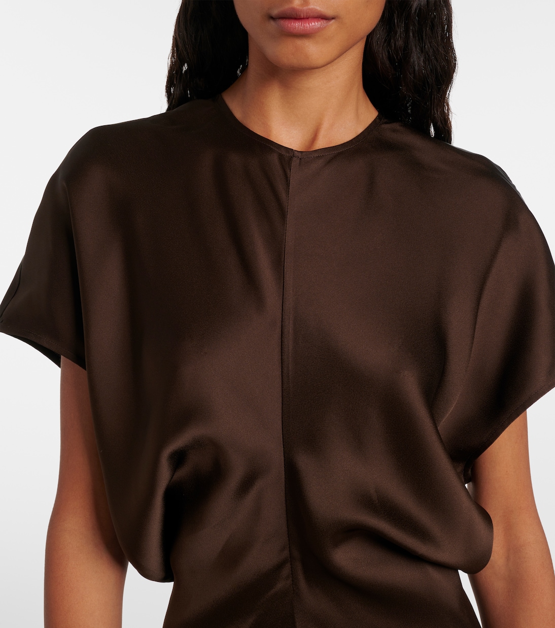 Draped satin maxi dress | Toteme