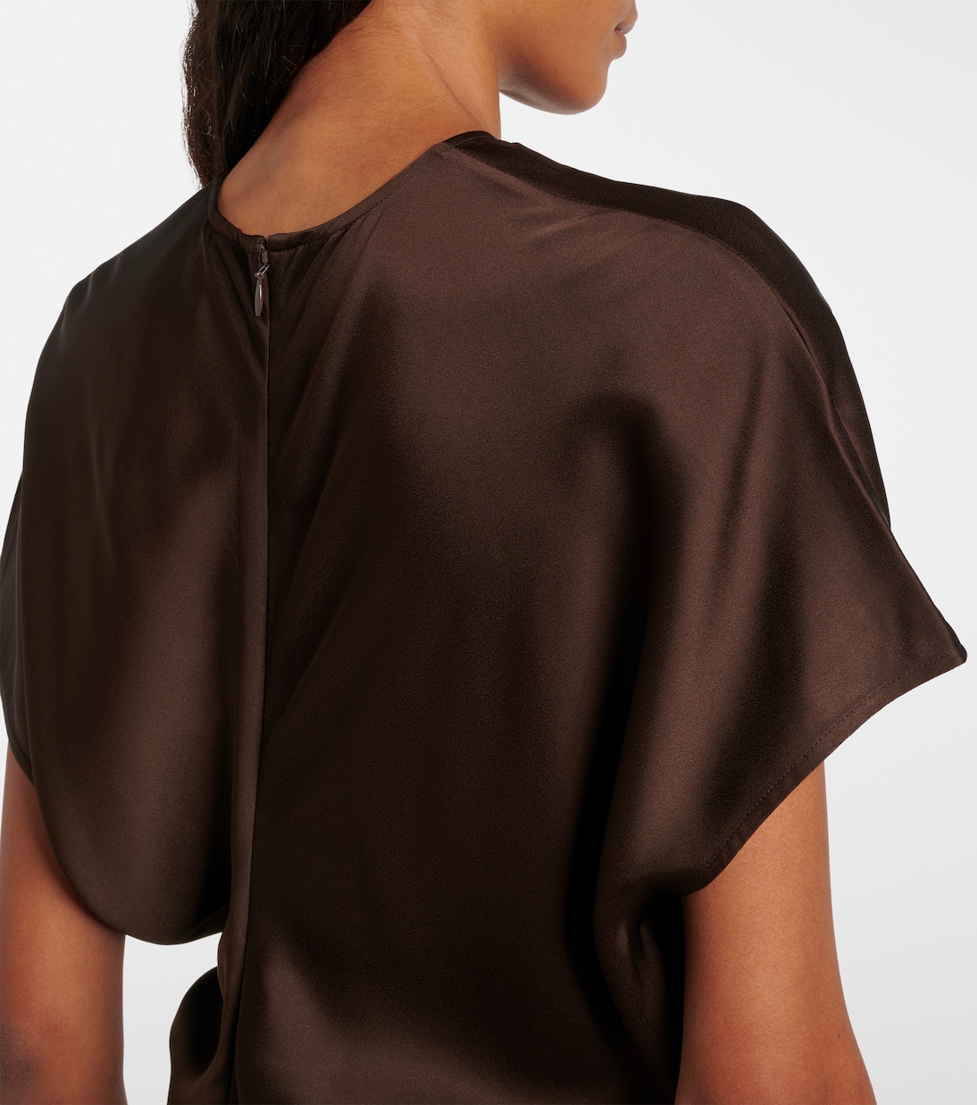 Draped satin maxi dress | Toteme