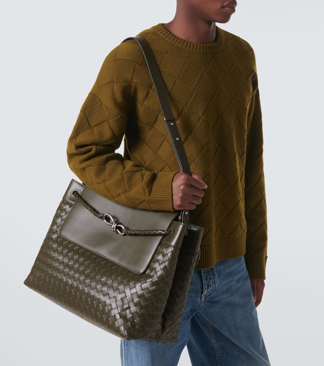 Bolso cruzado Andiamo Large de piel | Bottega Veneta