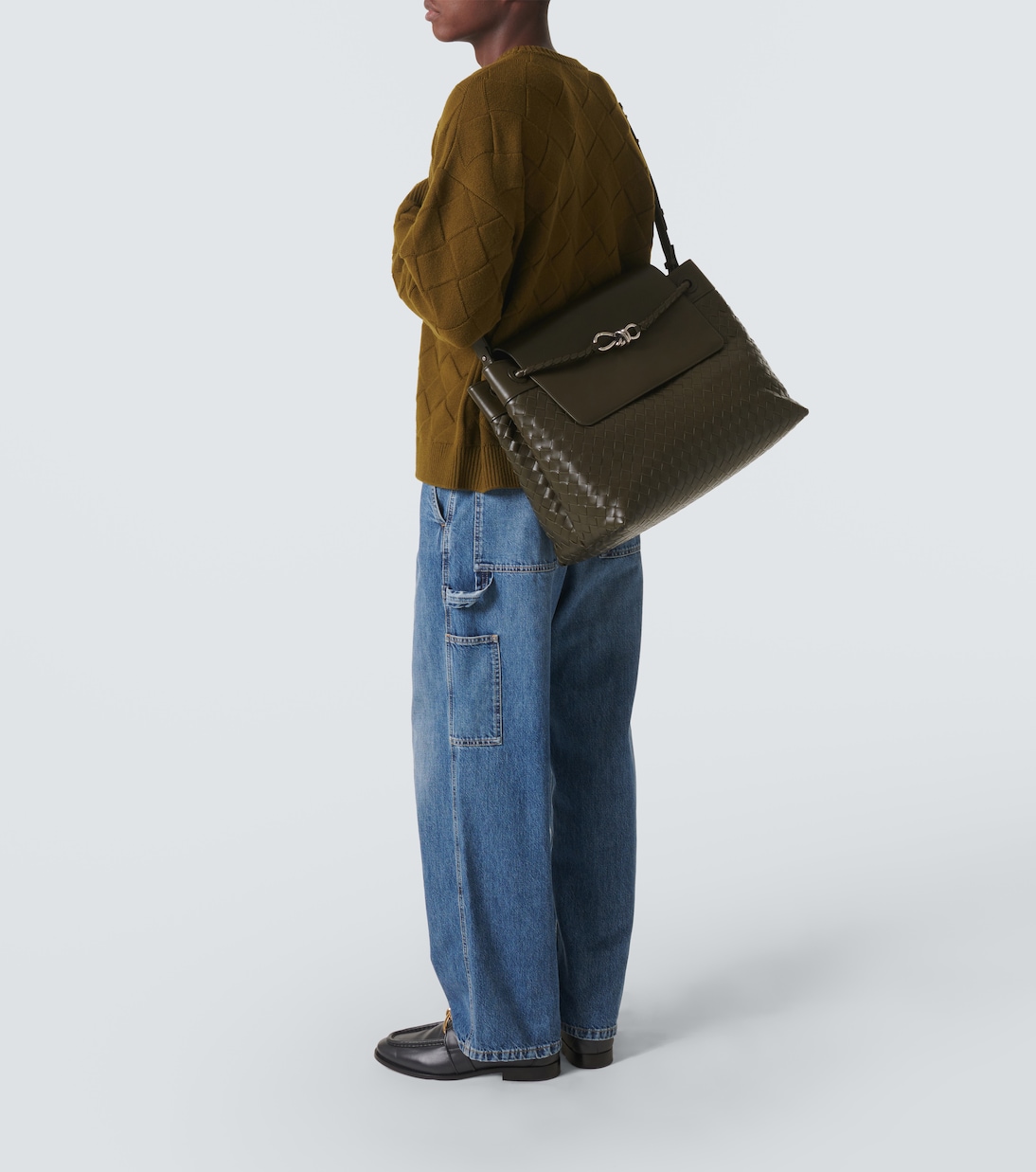 Bolso cruzado Andiamo Large de piel | Bottega Veneta