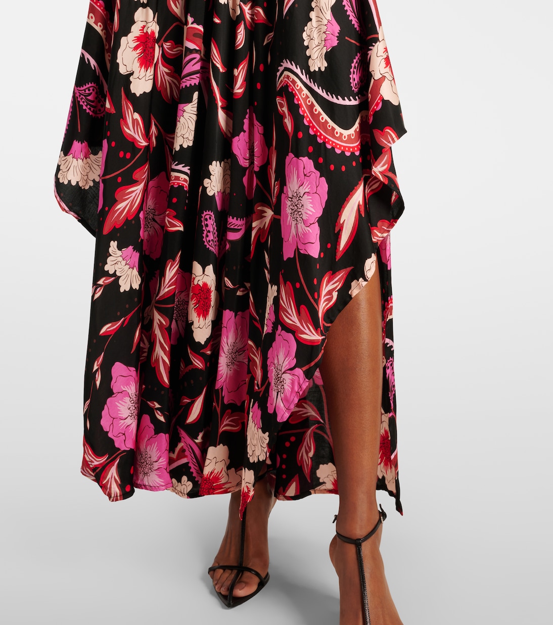 Robe midi Mabelle à fleurs | Poupette St Barth