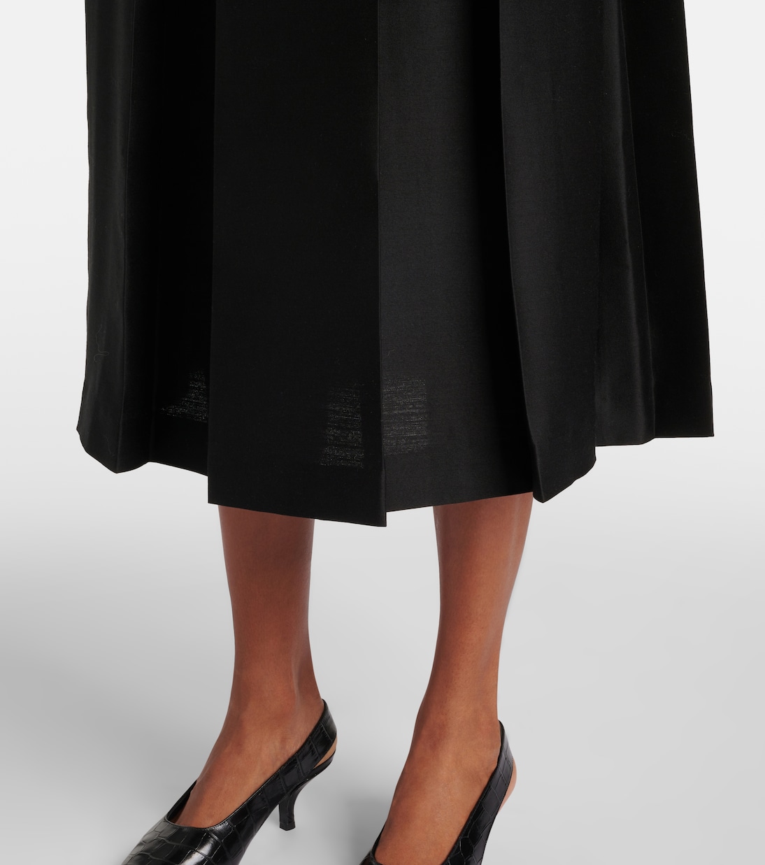 Midirock aus Wolle und Seide | Toteme