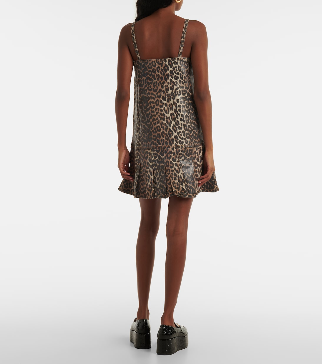 Abito corto di jeans con stampa | Ganni