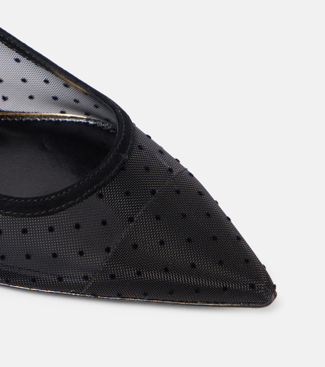 Suede-trimmed mesh Mary Jane flats | Tory Burch