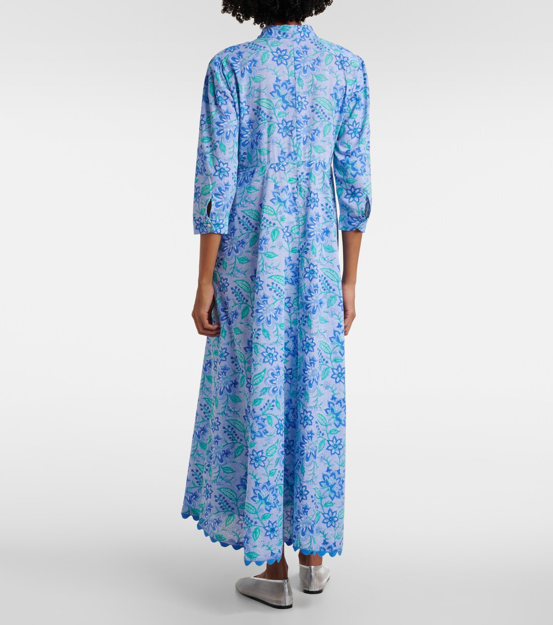 Robe longue en coton à fleurs | Juliet Dunn