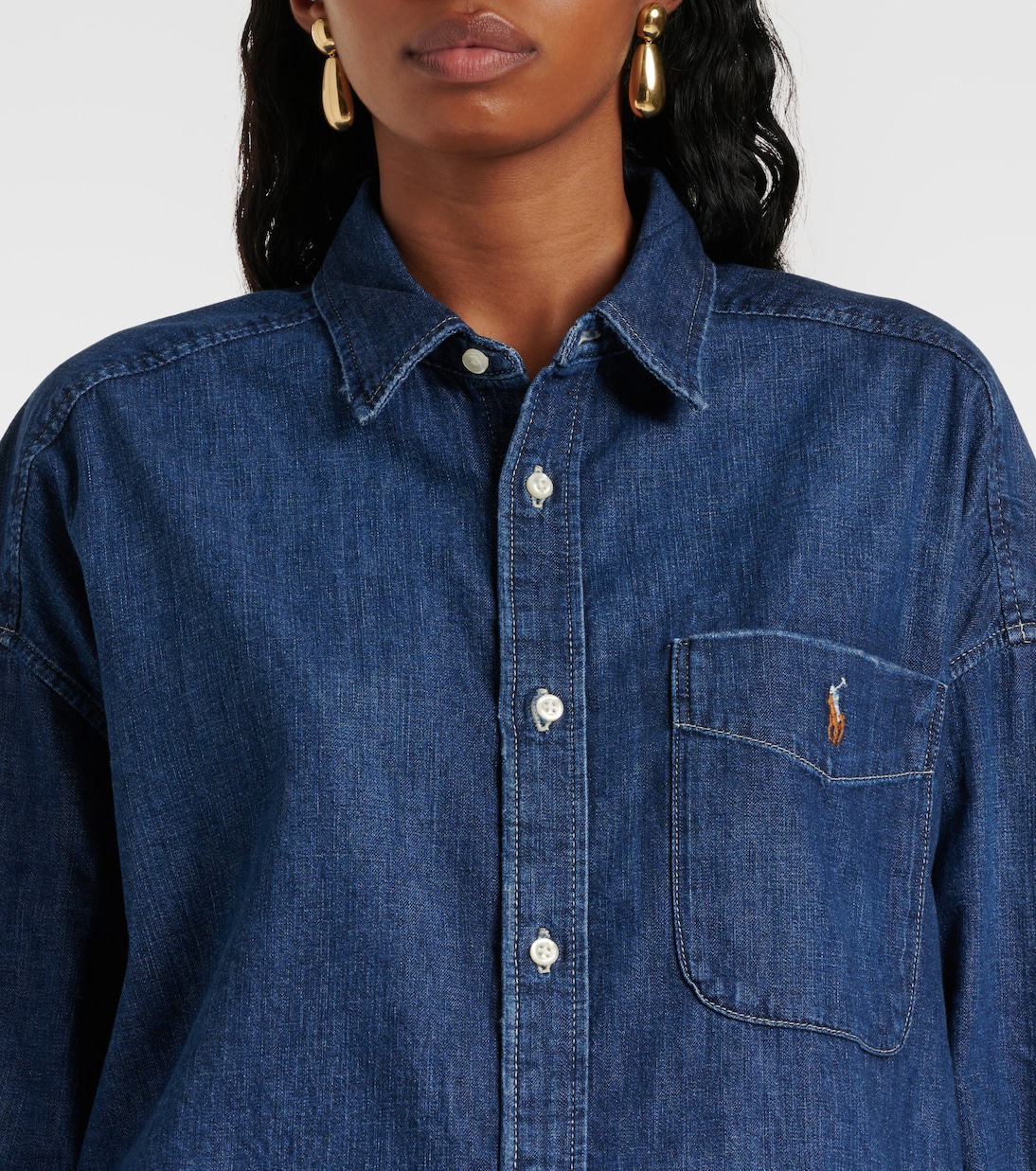 Oversize-Hemdjacke aus Denim | Polo Ralph Lauren