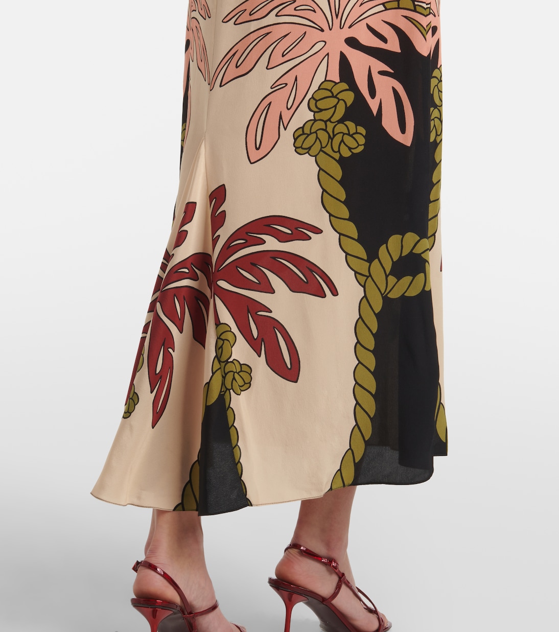 Tunica in seta con stampa e paillettes | Johanna Ortiz